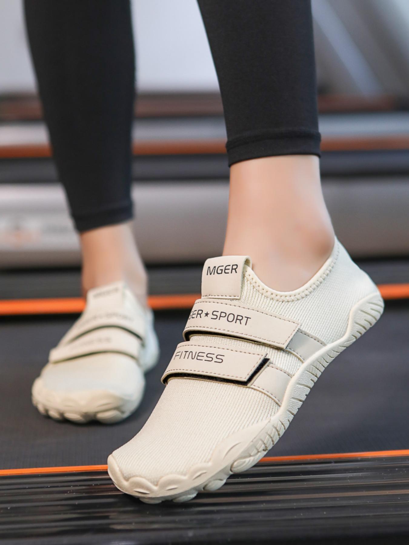 Unisex's Solid Color Velcro Sports Shoes, Casual Comfortable Breathable Gym Shoes, Breathable Workout Shoes, Breathable Walking Shoes, Training & Gym Shoes for Weightlifting & Squat Training, Sporty Shoes, Workout Sneakers
