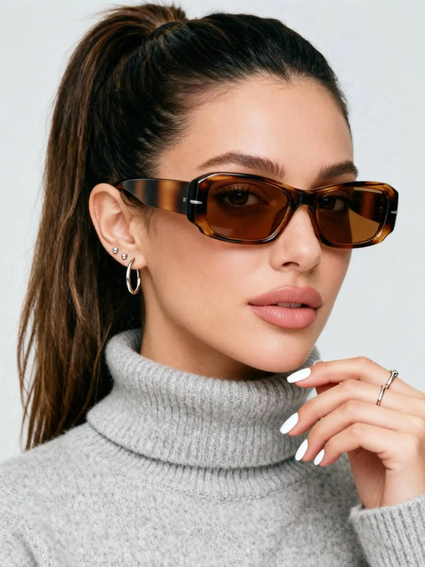 Women's Leopard Pattern Casual Sunglasses, Uv100 Protection, PC Frame, All-Season Use, Ideal for Beach, City Commute, Shopping, Photography
