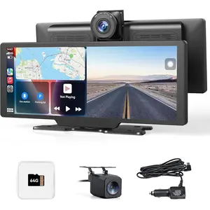 Portable   Screen for , 10"   Play Touchscreen with 4K  Cam, 1080P Backup Camera, &, Loop Recording, GPS Navigation,
