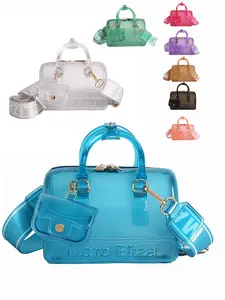 2026 New Transparent PVC Jelly Pillow Bag, Mini Crossbody Shoulder Bag, Waterproof Multicolor, Beach Date Commute Student Adult Use, Clear Shoulder Bag