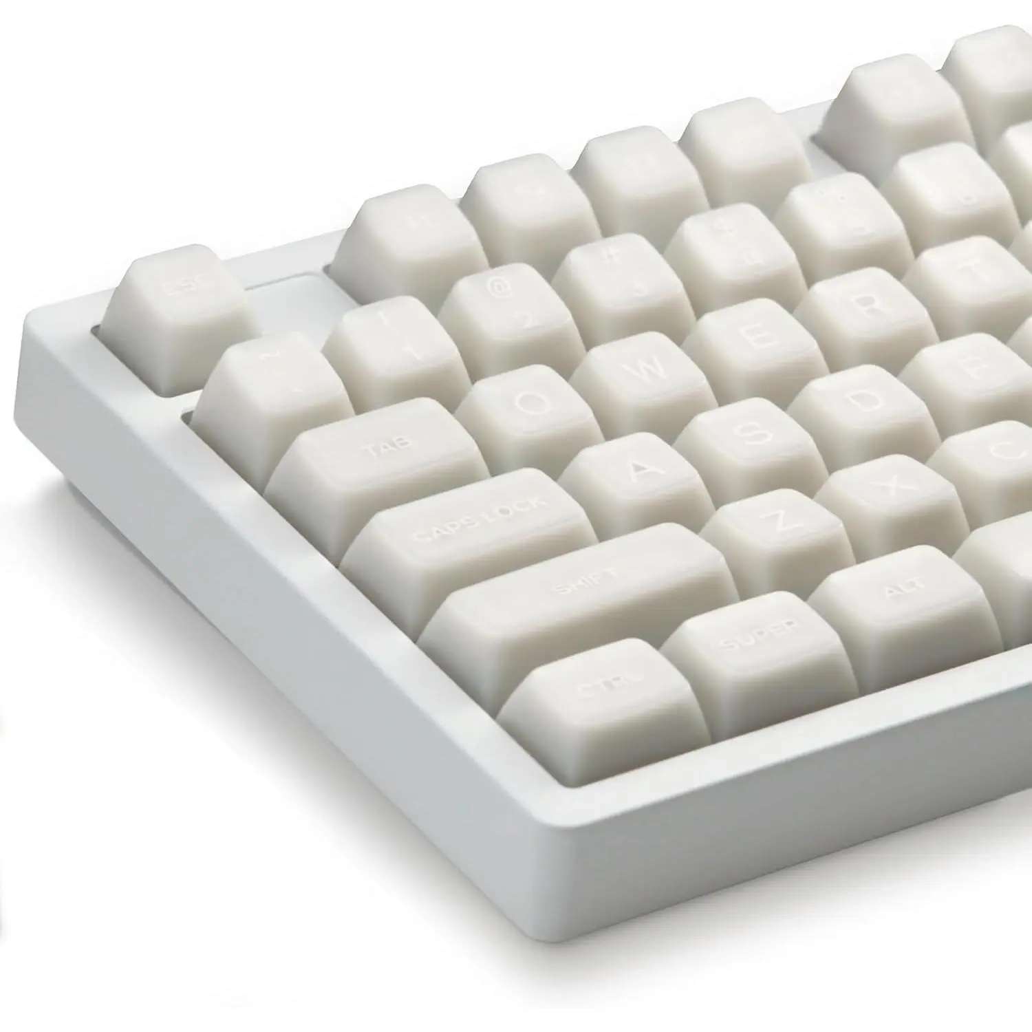 XVX White Jade Keycaps, Double Shot PBT Keyboard Key caps 132  MDA Profile Keycap Set Compatible with 60%/65%/75%/TKL/96%/  Layout Cherry MX Switches Mechanical Keyboard