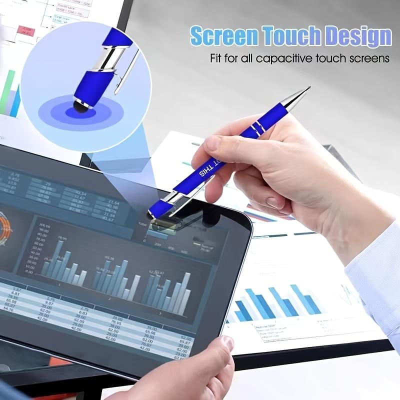 Inspirational Metal Pens Bulk Pack, Handwriting Nib Motivational Ballpoint Pens, Ink Fun Office Supplies Gift for Women Colleagues, Multicolor Pens