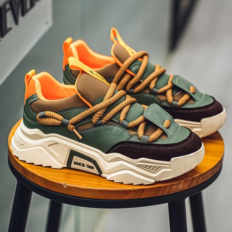 Men's Fashion Trendy Sports Casual Shoes Thick Sole Versatile Skate Shoes