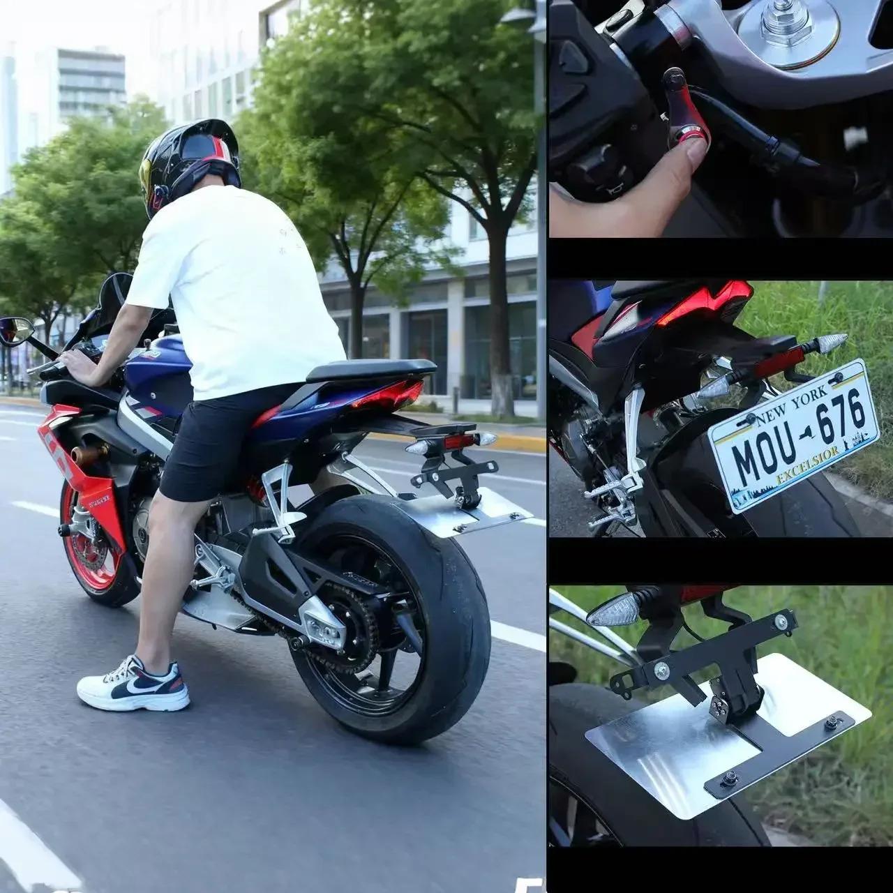 For Surron Ultra Bee Modified License Plate Bracket Modified Tail Light Holder Kit Quick Release Design UB License Plate Bracket For Surron Ultra Bee Modified License Plate Bracket Modified Tail Light Holder Kit Quick Release Design UB License Plate Bracket