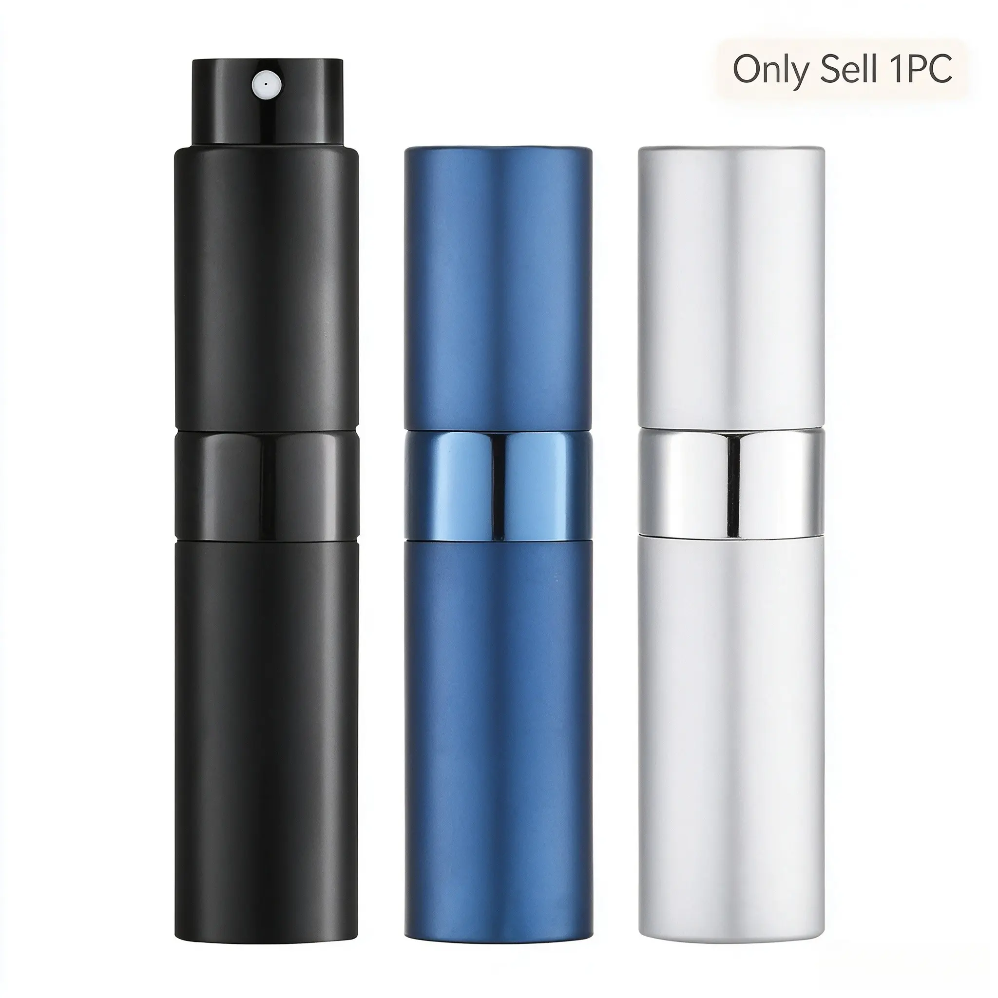 Portable Rotating Perfume Refill Bottle, Mini Press Spray Bottle, Travel Companion, Reusable Fragrance Vial, Compact Design