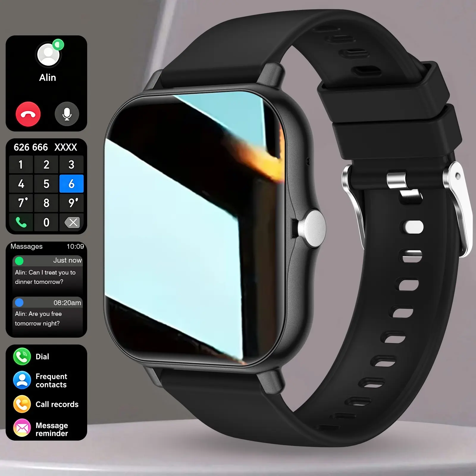 2026 Unisex HD Touchscreen Smartwatch for Fitness, Supports Calls, Multiple Sports Modes, Remote Camera Control, Fitness Tracking, Ideal Gift