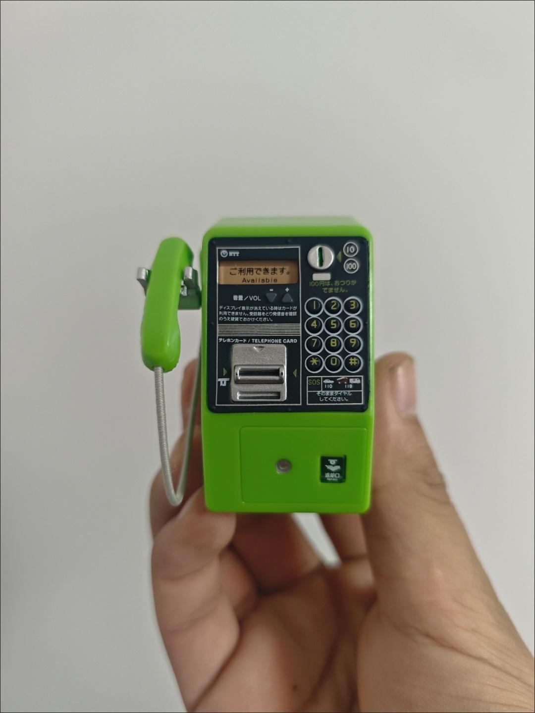 Miniature NTT Telegraph & Telephone Japan Style Mini Public Phone Model Gashapon DIY Accessories Dollhouse Decoration Loose Item