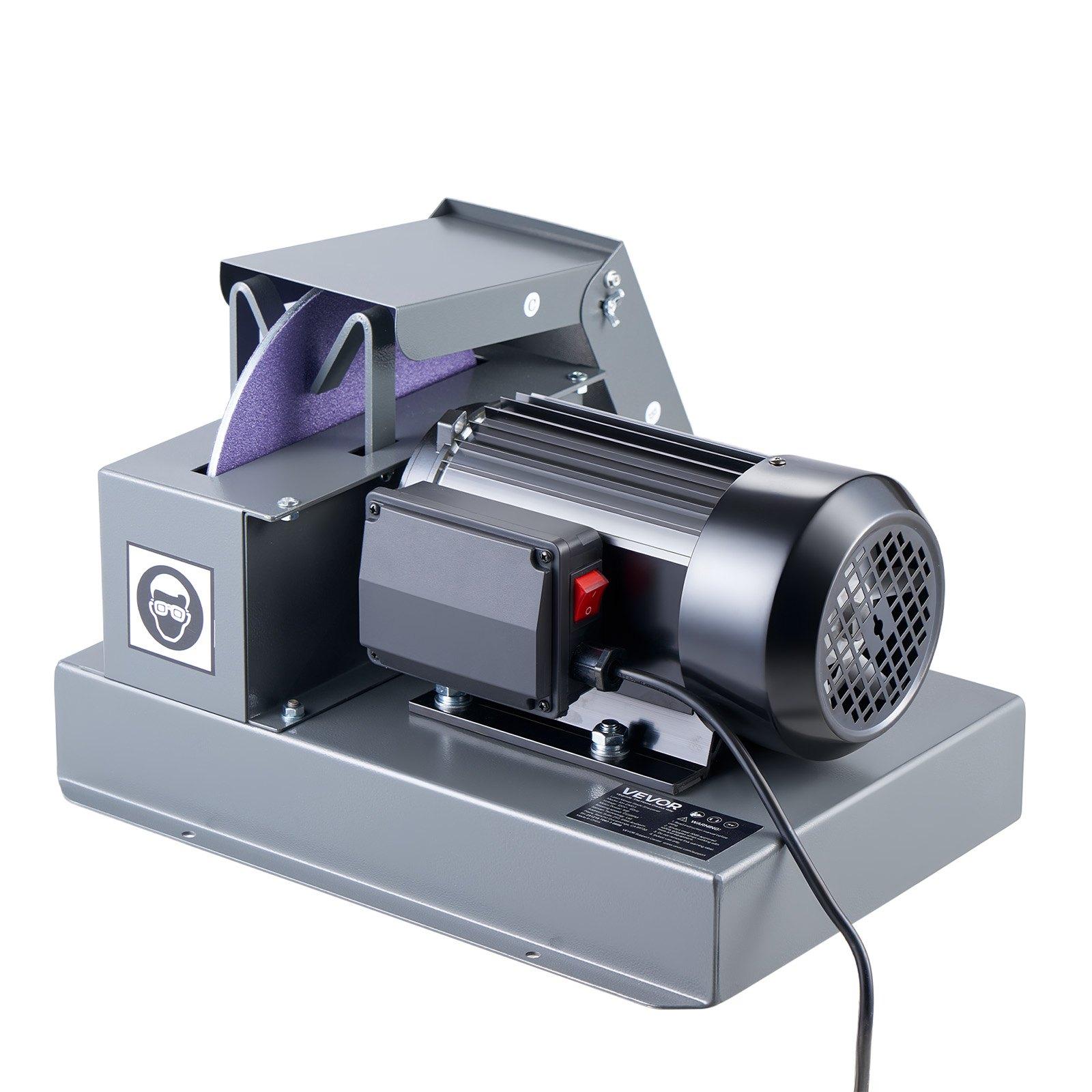 VEVOR Lawn Mower Blade Sharpener, 1HP Lawnmower Blades Grinder with 9" Ceramic Grinding Wheel, Grit Collector & Balancer, 30 ° /40 °   Blade Sharpening Machine for High Lift, Low Lift, Gator & Flat Blades