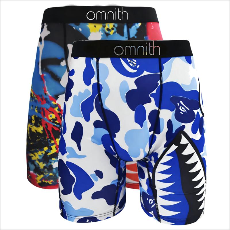 3Pcs/2Pcs Men's Boxer Shorts Streetwear Bold Print Styles Airy Breathable Fabric for All-Day Comfort Running Cycling Swimming Casual Use Plus Sizes Included - Menswear