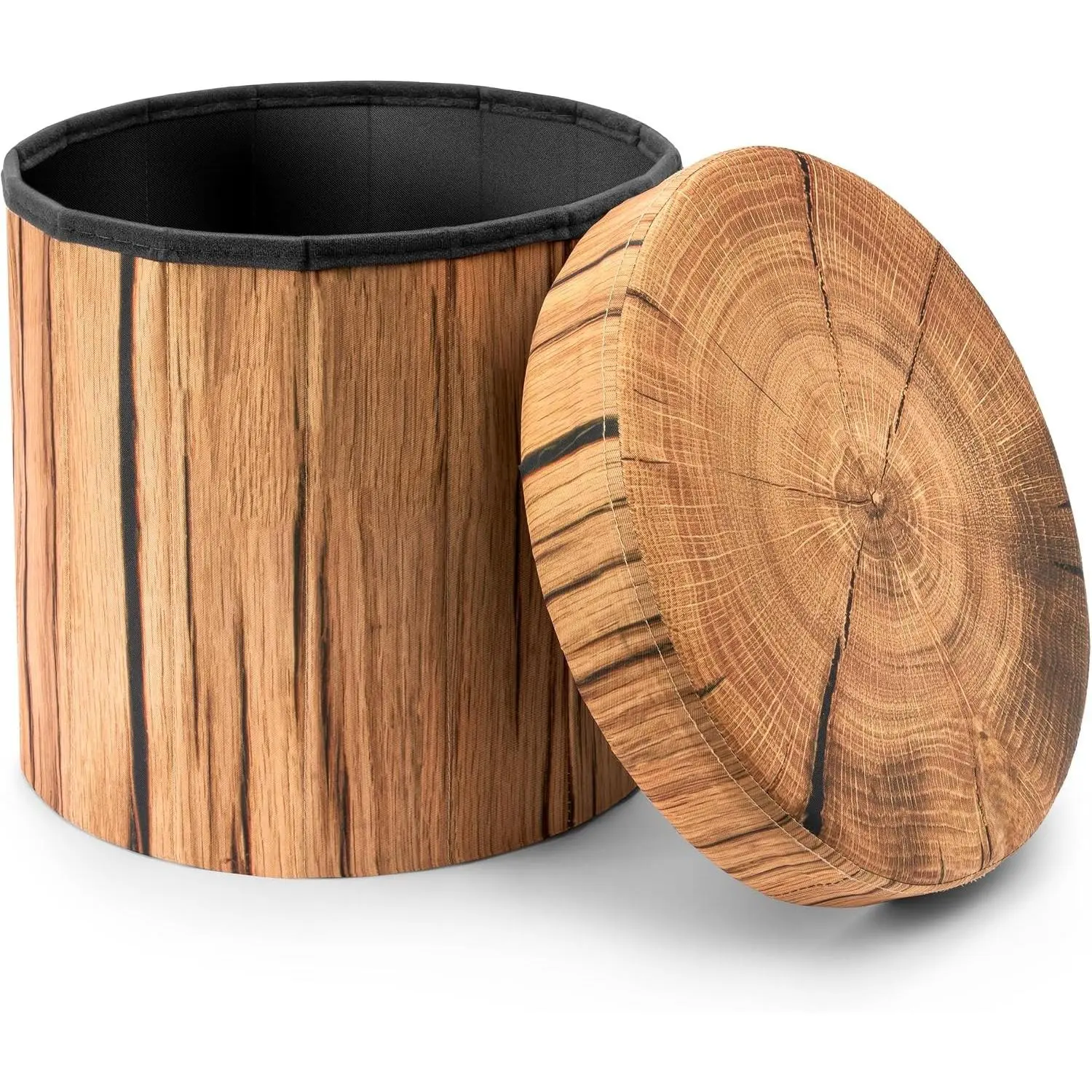 Tree Stump Stool, Toy Storage Ottoman 15 Inch Fake tree stumps Log Stool Storage, Artificial Tree Trunk, Perfect Footstool Kids Toy Chest, Rustic Log Cabin Decor Bench, Pedestal, Side End Table