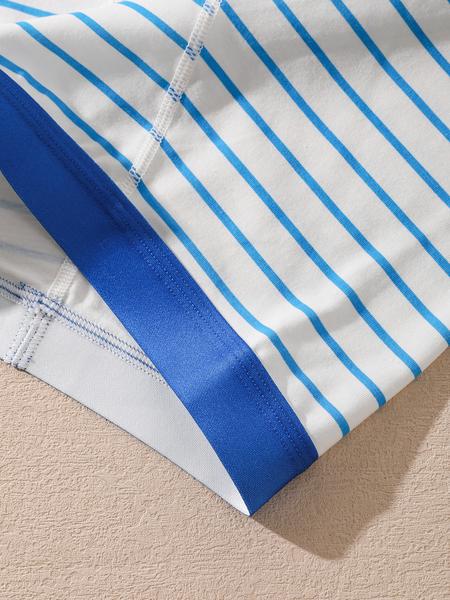 Women's Striped Print Boyshorts, Casual Comfy Breathable Panty for Daily Wear, Underwear for All Seasons, Underwear for Women