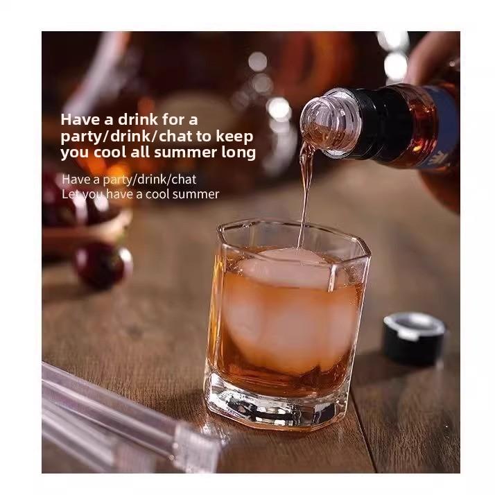 Ice Ball Molds - Set of 3, Round Ice Cube Molds, Spherical Ice Cubes for Whiskey, Cocktails, Bourbon Cocktail Ice Cube Mold