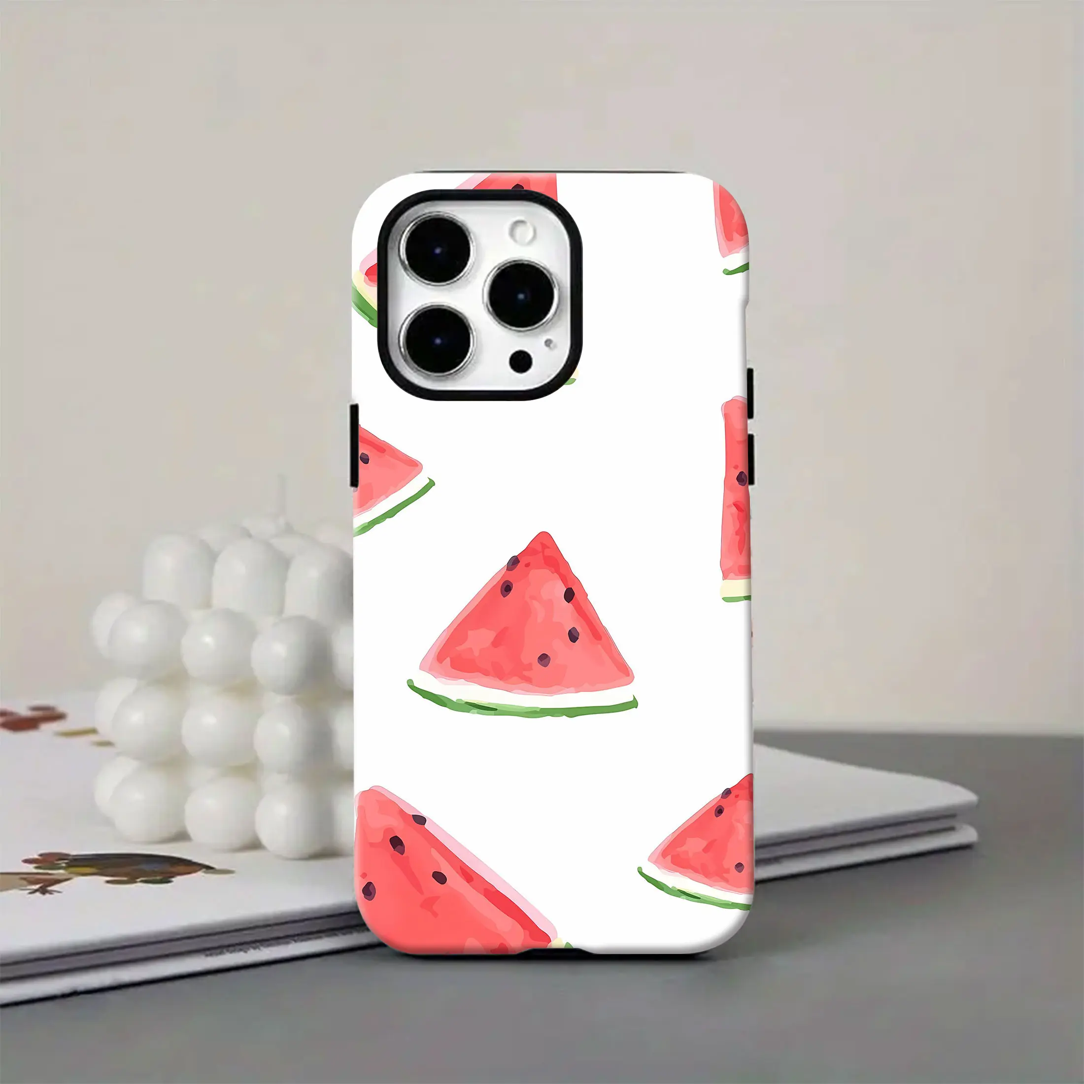 Watermelon Slice Pattern Phone Case — Compatible with Samsung S26/S25/S24/S23/S22/S21, iPhone 17/16/15/14/13/12/11 phone cases. Stylish, protective, and perfect for summer vibes!