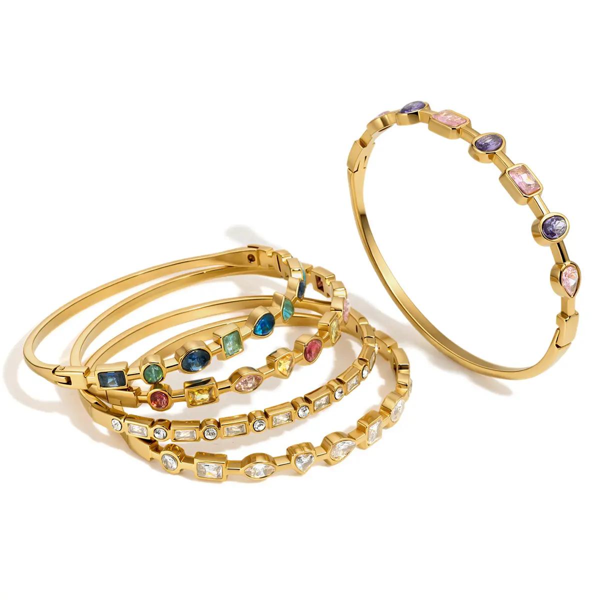 European and American titanium steel bracelets do not fade light luxury high-end jewelry niche design stainless steel jewelry women