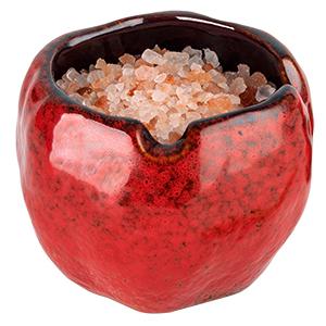 Salt Cellar 2 PCS Ceramic Pomegranate Shaped Salt Bowl With Lid and Spoon