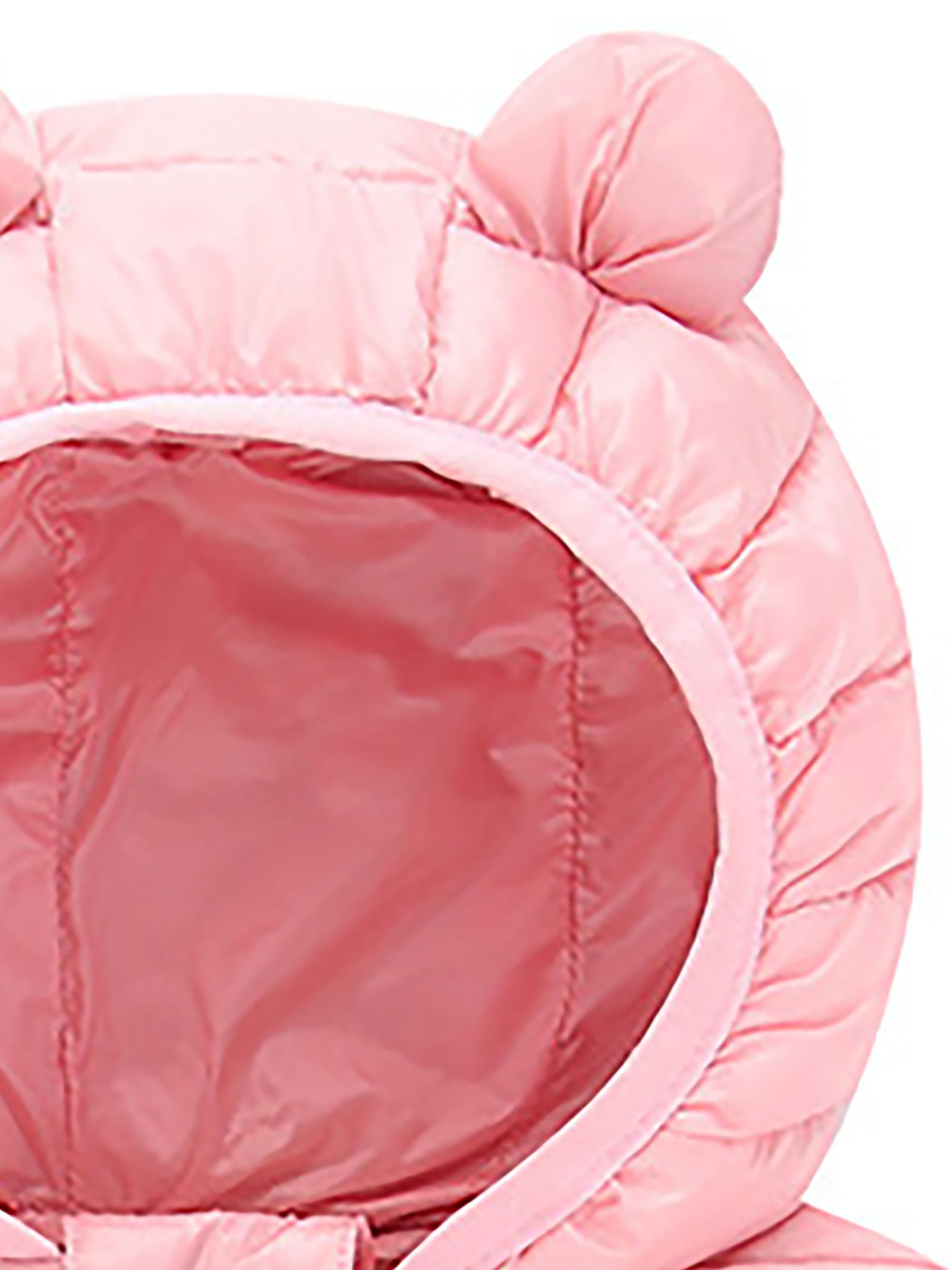 (New)2pcs ' European/American Style Winter Ski Suit Set - Boys & Girls Bear Ear Hooded Jacket & Pants with Coat & Matching Snow Pants, Thickened for Skiing, Ice Skating, Outdoor Play (Pink, Hand Washable), Perfect for Outdoor