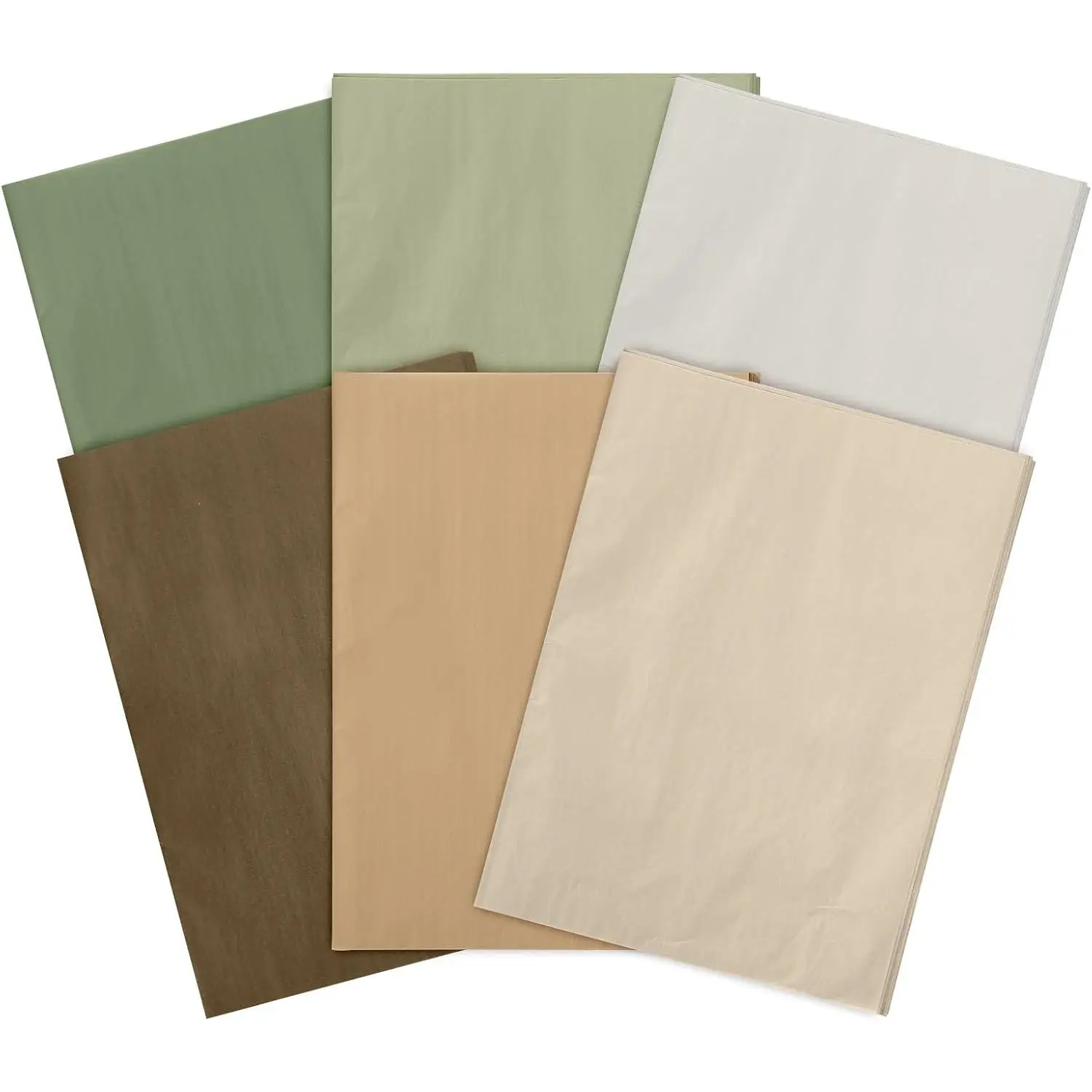 90 Sheets Brown Green Tissue Paper Assorted Color Sage Green Brown Gift Wrapping Paper 13.7 x 19.6 Inch Boho Solid Color Tissue Paper for Wedding Birthday Baby Shower Party DIY Crafts