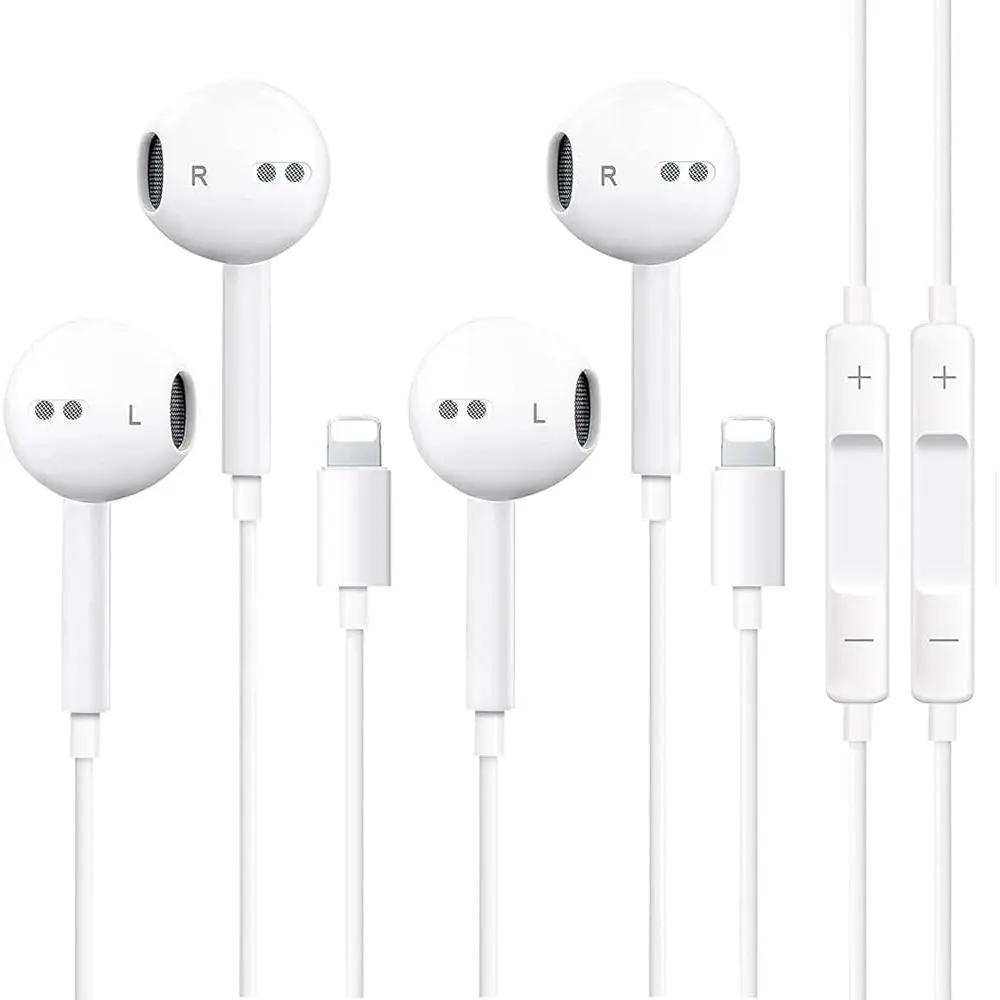 2 Pack Earbuds for  Headphones Wired Earpohnes with -in Remote to Control , Phone Calls, and Volume Compatible with  14 13 12 11 Pro Max XS XR X 8 7 6