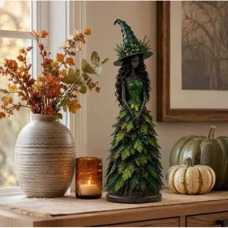 Enchanted Autumn Witch Figurine