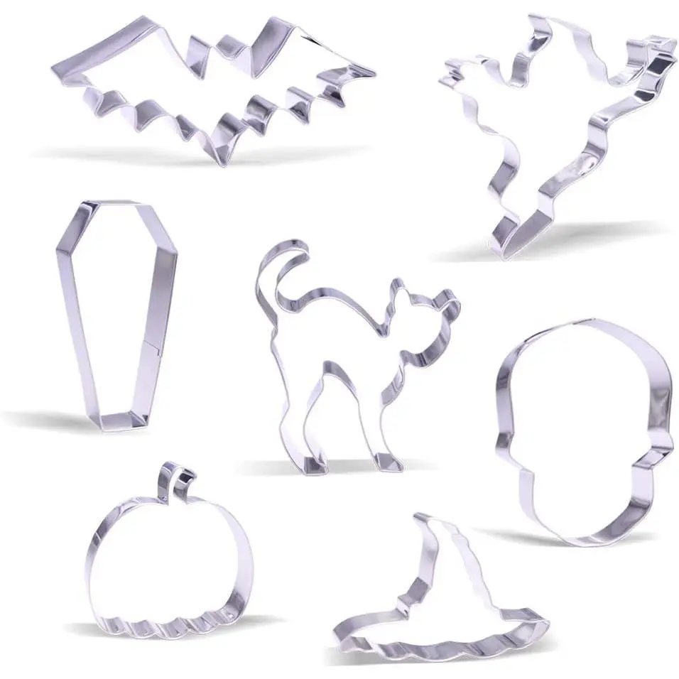 Large Halloween Cookie  Set - 7 count - Stainless Steel