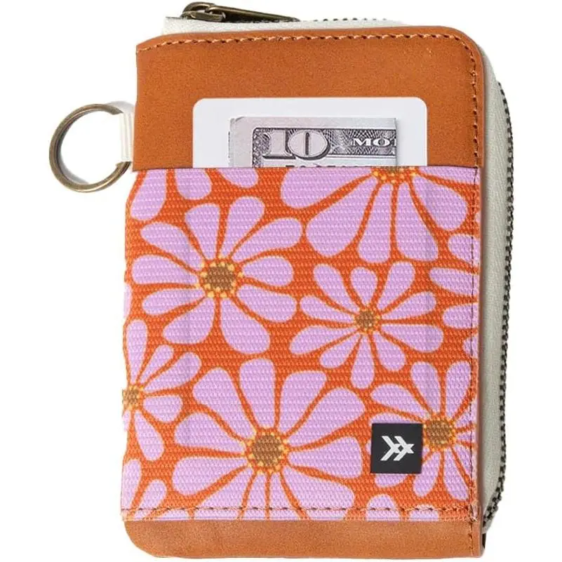 RFID Blocking Leather Zip Wallet with Card Holder for Men and Women (Emmeline)