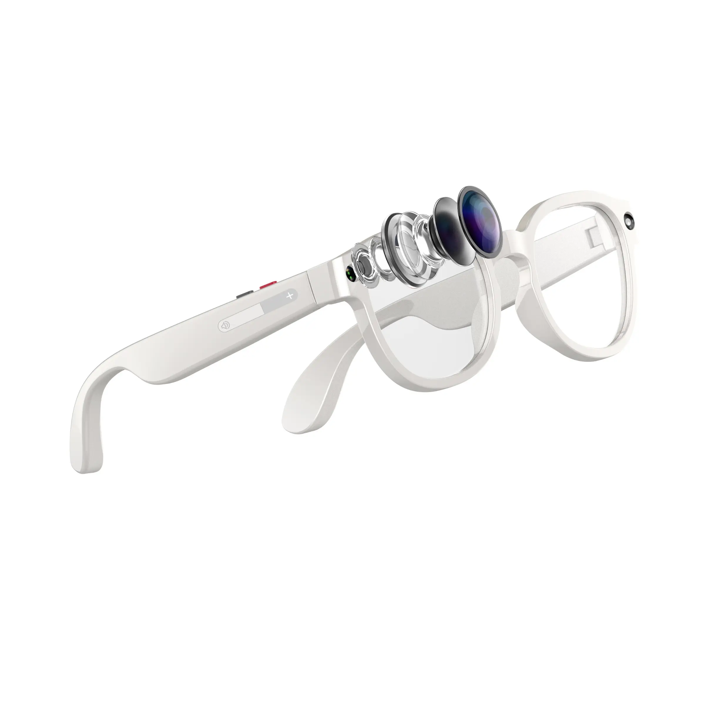 AI Smart Glasses, with Camera One-Button Photo Video Recording, AI Translation, Music Playback, Phone Calls, 270mah Battery, Interchangeable Lenses, Unisex