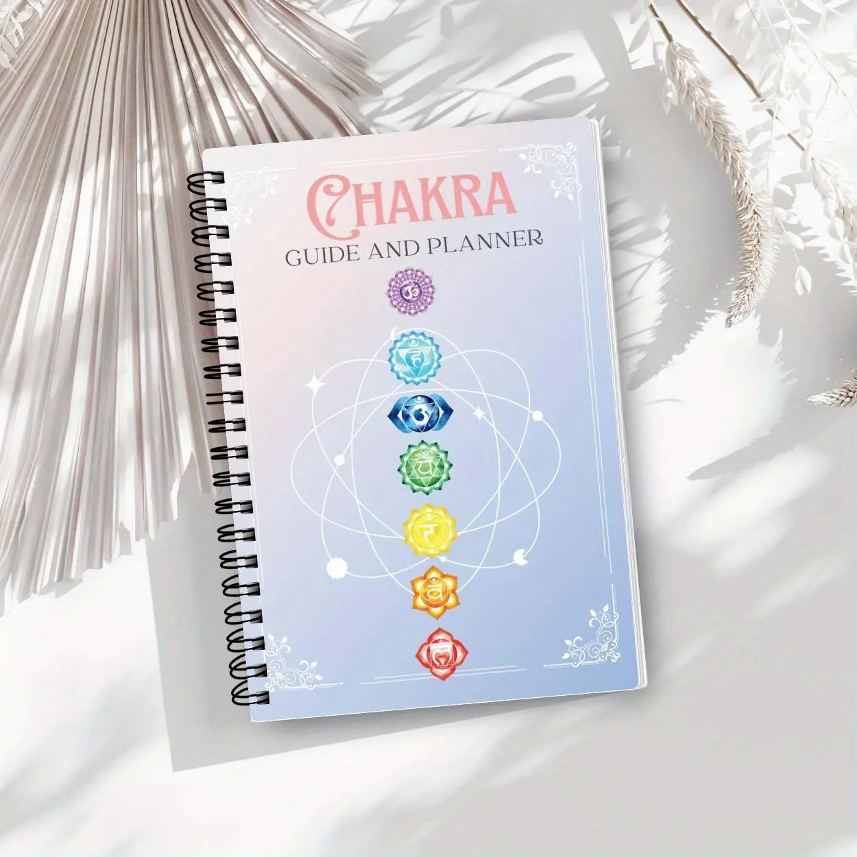 Chakra Guide and Planner, 7 Chakra Book for Beginners and Therapy, Daily Chakra Journal with Meditation Tips, Crystal Grids, Affirmations, Women's Mental Health Gift