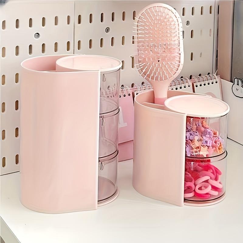 Rotating Multi-Layer Transparent Storage Box, Dustproof Plastic Organizer, Cosmetic Eyebrow Pencil Holder, Jewelry and Hair Accessories, Cosmetics Organizer Storage