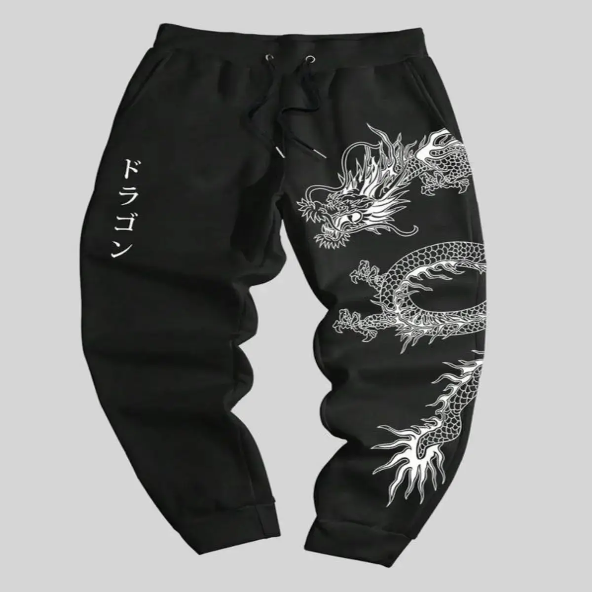 Men's Dragon / Floral / Cartoon Print Graphic Drawstring Waist Jogger Pants, Casual Regular Fit Pocket Sweatpants For Daily Wear, Work Pants Men, Men's Trousers For All Seasons, Pants For Men, Mens Pants, Streetwear Joggers, Casual Comfy Jo
