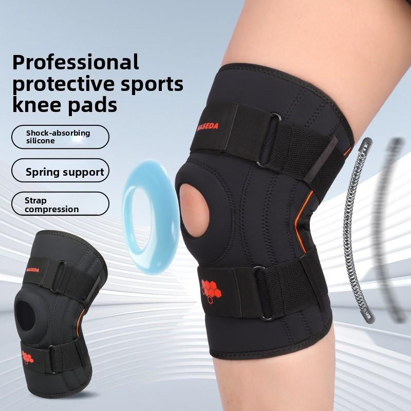 Spring compression knee pads Men's professional hiking mountaineering special protective gear Meniscus patella Knee climbing sports equipment Basketball, anti slip leg protection, shin guard pad side stabilizer