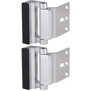 2 Pack Door Reinforcement  Locks with 8 Screws, Childproof Night Lock Withstands 800 Lbs -