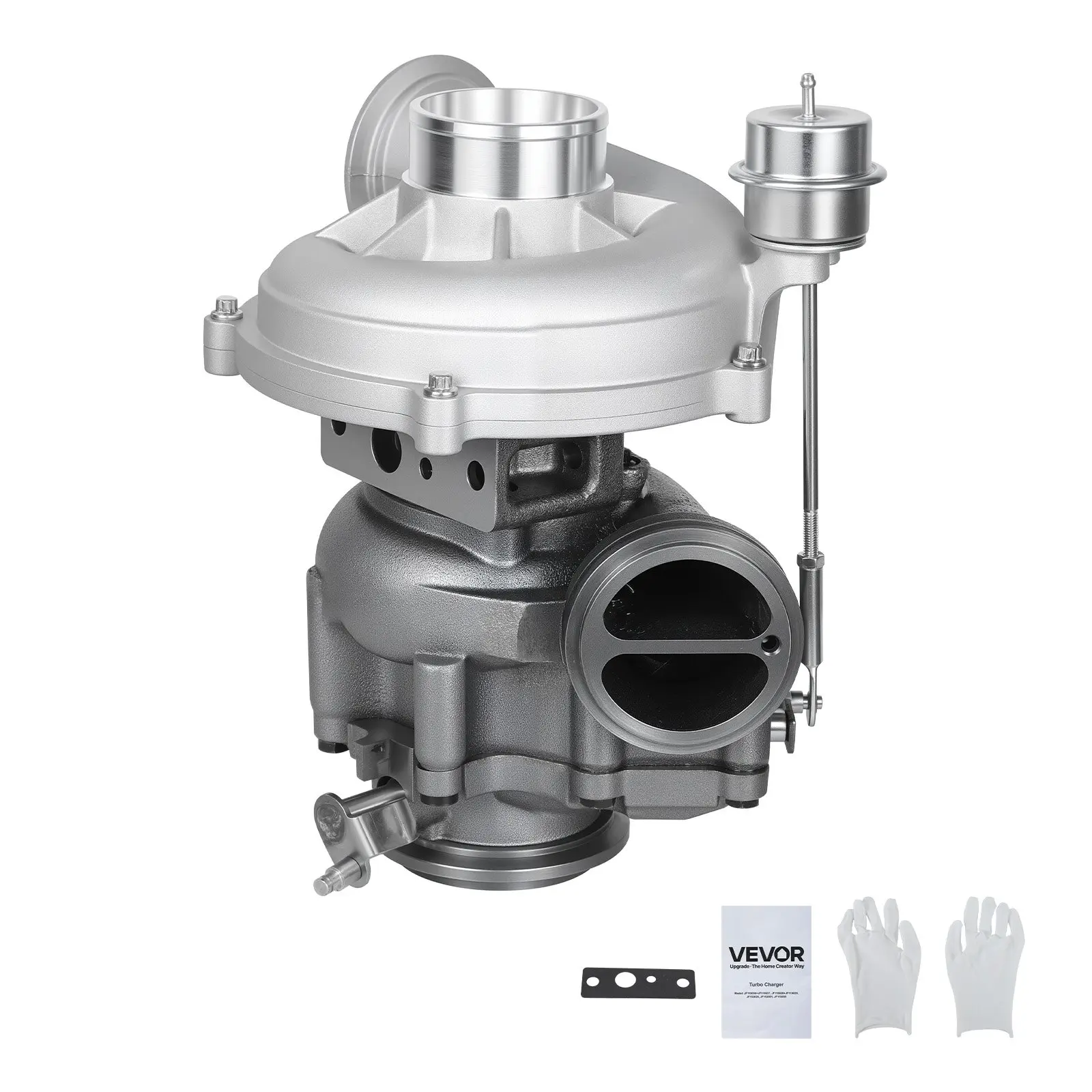 VEVOR Complete Turbo Turbocharger Kit with Wastegate Actuator, Compatible with Ford V8 7.3L Excursion 2000-2003, F-250 F-350 F-450 F-550 Super Duty 1999-2003, Replace# 1831383C92, 1831383C93