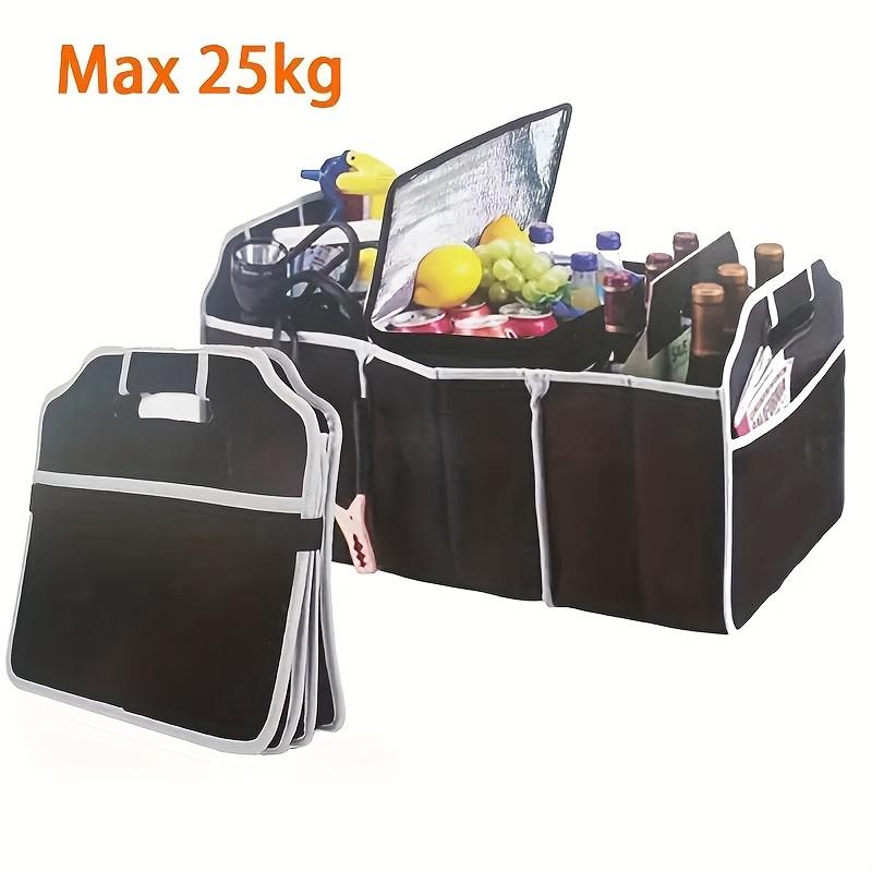 Large-Capacity Foldable Car Trunk Storage Bag with 3 Compartments, Waterproof & Universal Portable, for SUVs, Sedans, Trucks Storage Box(FS)