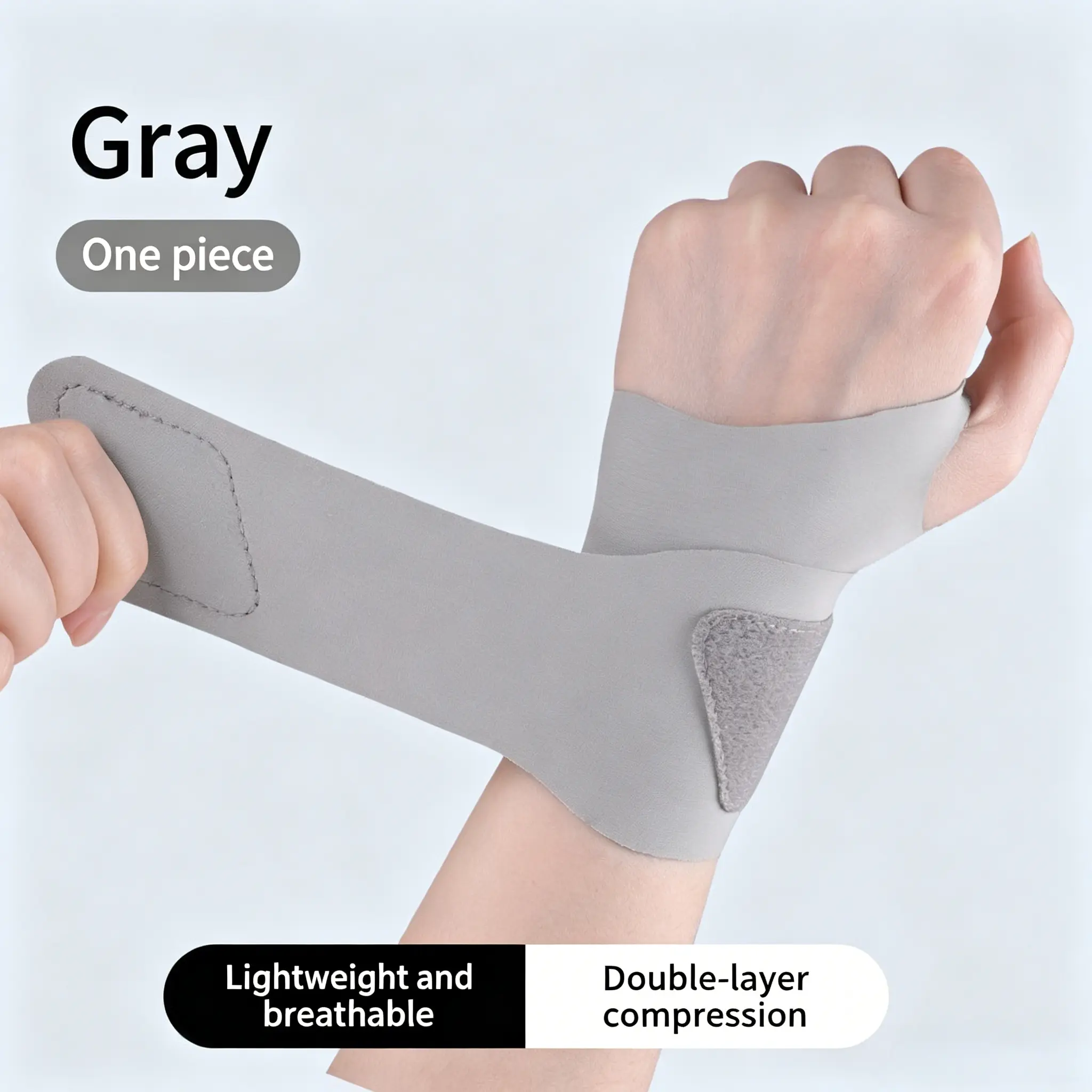 Adjustable Thin Compression Wrist Wrap Support, Suitable For Office Typing, Sports Workout And Post Injury Recovery, Ultra Fabric With Breathable High Elastic Material, One Hand Wearable Thumb Loop Fits Both Left And Right Wrists For Wrist Strain Tendon D