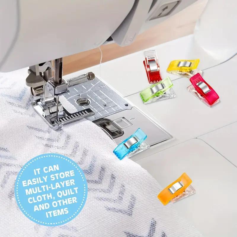 Random Color Sewing Clip with Storage Box, 100pcs Multipurpose Colorful Sewing Clip, Sewing Machine Accessories for Home & Office, Sewing Supplies Crafts