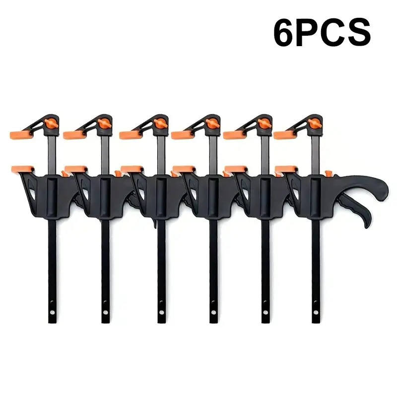 6-Piece Set F-Clamp Quick Release Ratchet Woodworking Tools, DIY Home Maintenance Hand Tools, Essential Craftsmanship Equipment
