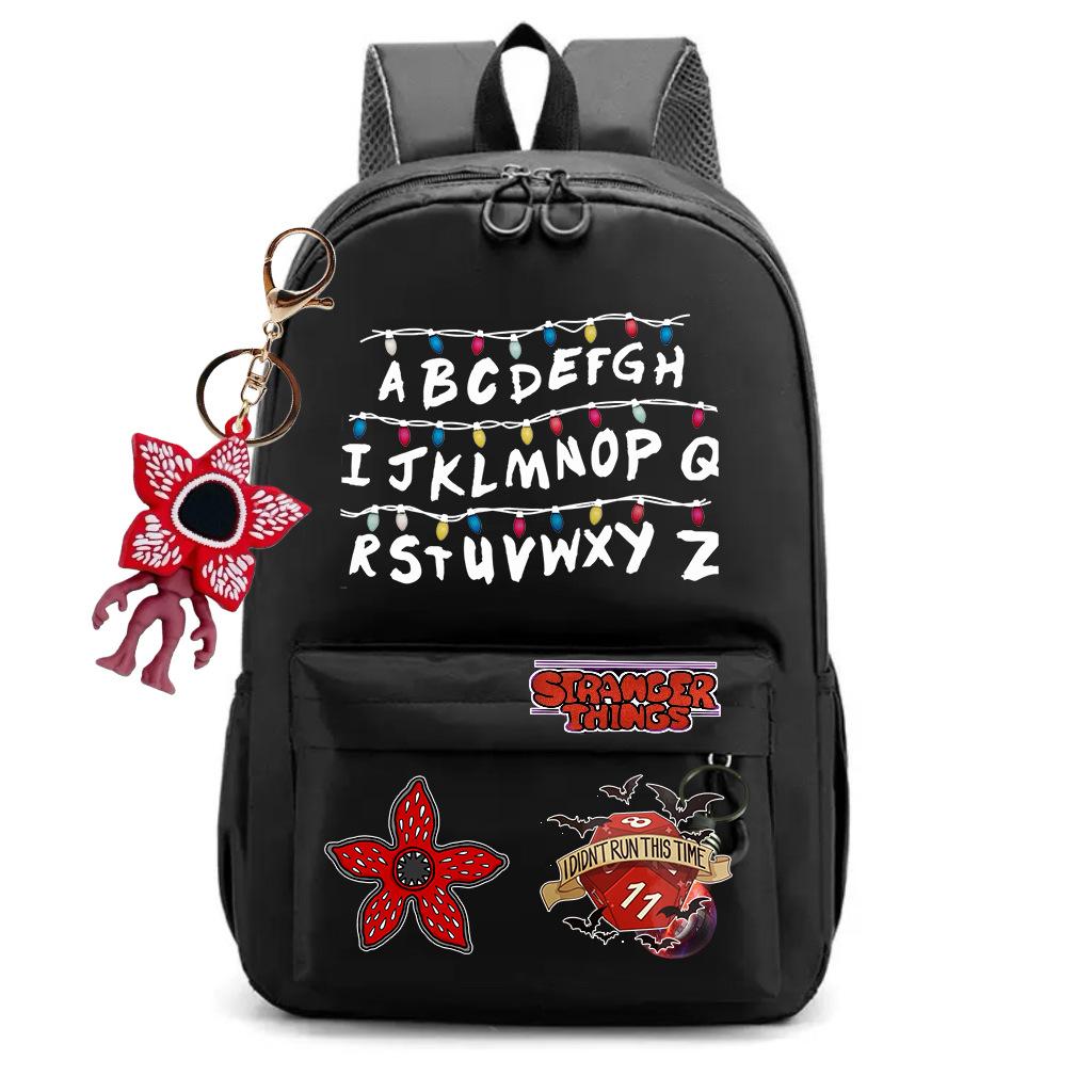 Stranger Things Backpack USB ChargingBackpack for Male and Female Students Fashionable and Versatile, Large Capacity