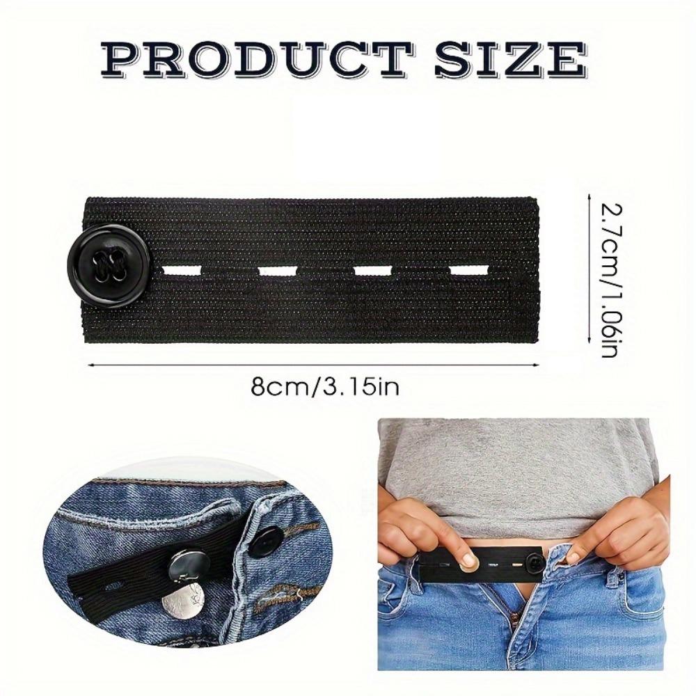 Adjustable Elastic Waist Extender Buckle for Women, Perfect Fit for Pregnant & Plus Size Pants, Essential Clothing Accessory, Adjustable Buttons5pc