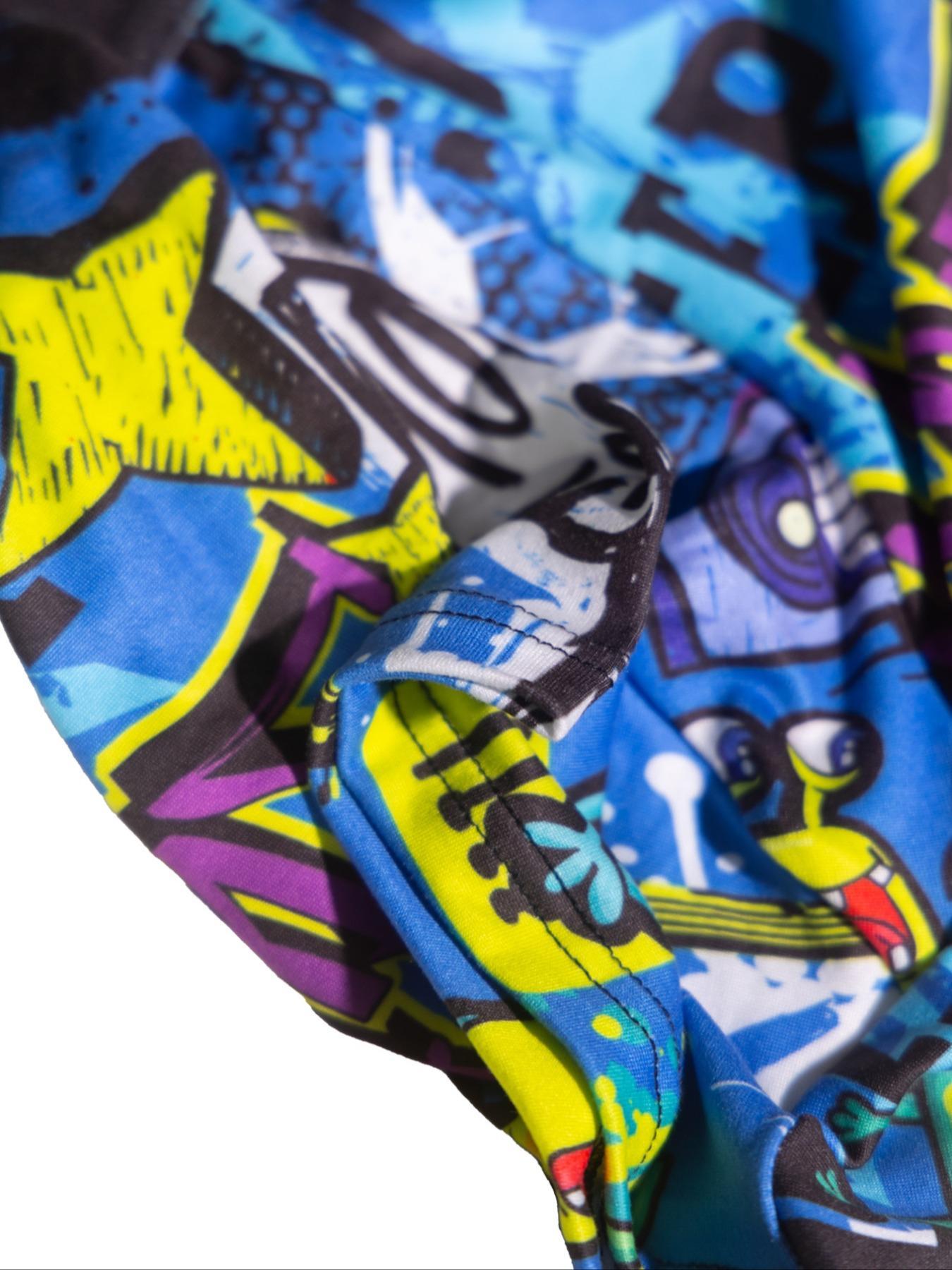 Random Color Men's All Over Print Boxer Brief, Casual Comfy Breathable Underwear Boxer Briefs for Daily Wear, Mens Underwear for All Seasons, Undergarments, Heart Print Boxers