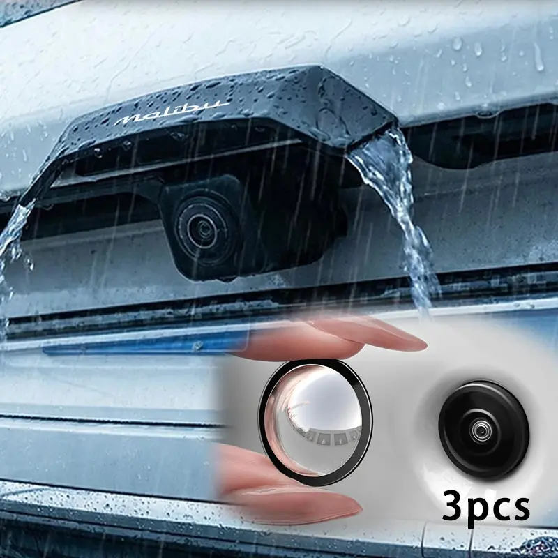 Chevrolet Malibu 3pcs Reversing Camera Rain Shield, Universal Rear Camera Protection Cover, Low-Profile Sunshade, Easy Install
