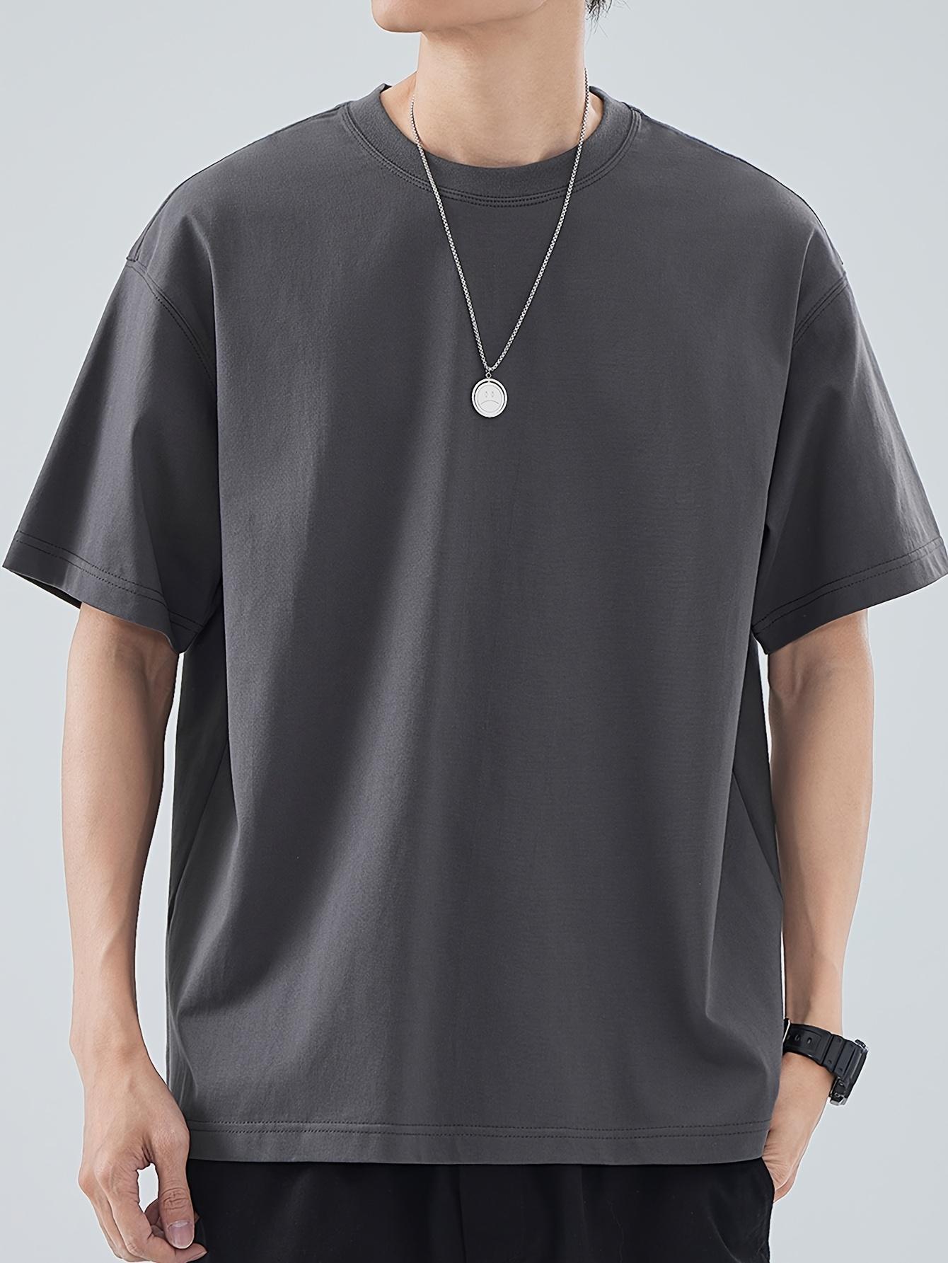 Solid 3-Packt-shirts 2026 Summer Oversize 100%Cotton T-Shirt Casual High Quality Short Sleeves Tee Shirt Basic Solid color Tops