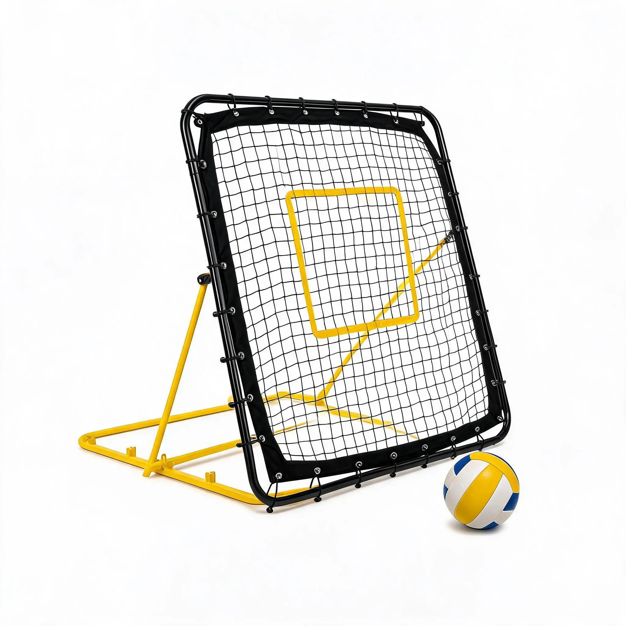 Baseball Rebounder Net 4 x 6 ft, Portable Bounce Back Trainer with 4 Adjustable Return Angles for Baseball & Softball Practice, Ideal for All Skill Levels