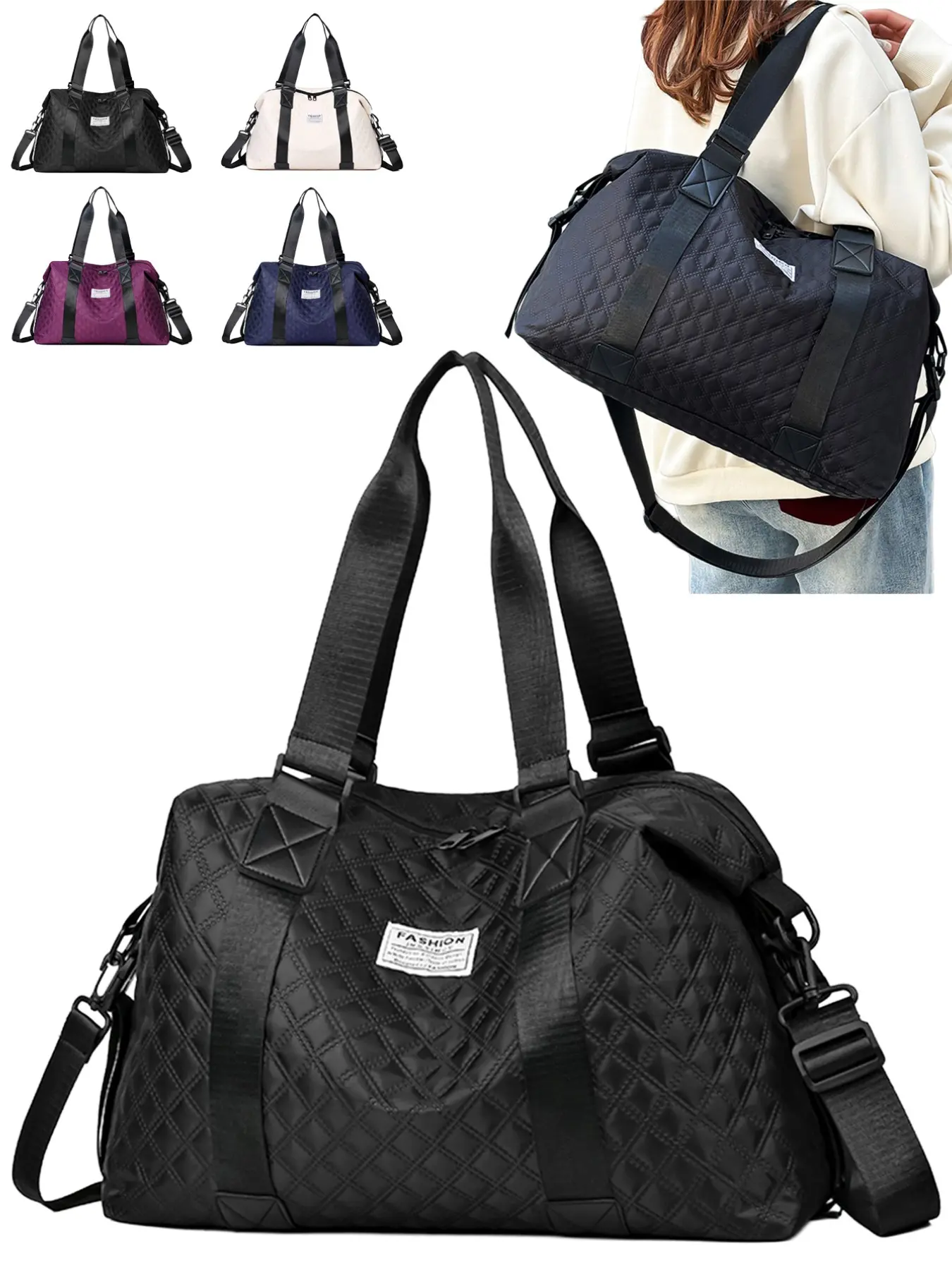 Travel Handbag for Women, Weekend Overnight Bag, Casual Sports Fitness Bag, Airport Personal Item Bag, Men's Leisure Handbag, Sports Duffel Bags