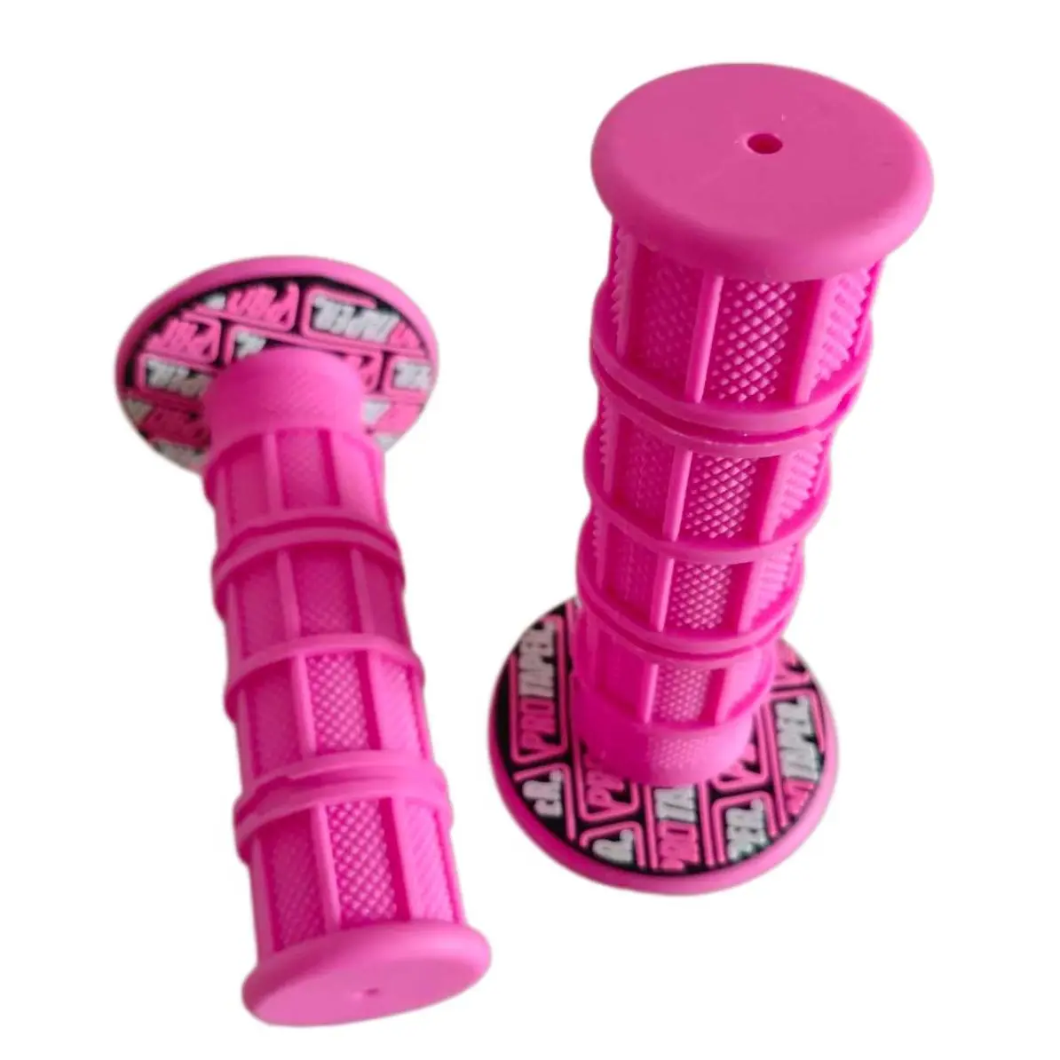 7/8" Soft Rubber Motorcycle Grips - Motorcycle Accessories, Dirt Bike Accessories, Anti-Fatigue Handlebar Grips for Pit Bike, Left 22mm Right 24mm, 2-Pc, Easy Install, Fits 50cc-125cc