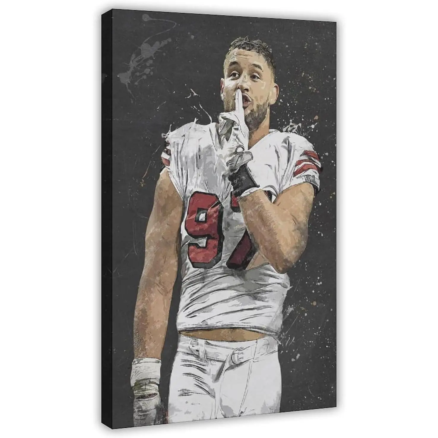 Nick Bosa Canvas Wall Art Poster |   for Living Room, Bedroom