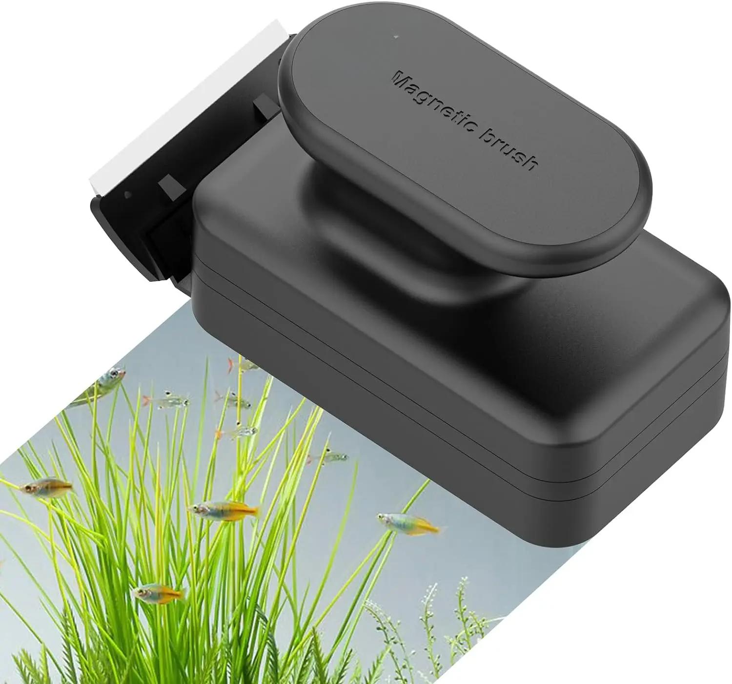 Aquarium Magnetic Glass Cleaner, Algae Scraper for Fish Tank Cleaning with Two Detachable Blade, Magnet Floating Design Scrubbing Brush