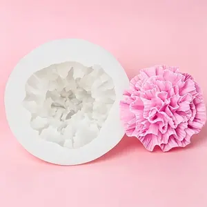 1pc Carnation Scented Candle Silicone Mold Flower Floral Aromatherapy Plaster Diffuser Home Ornament Decoration Mold for Holiday Decor Ornaments Silicone Mold
