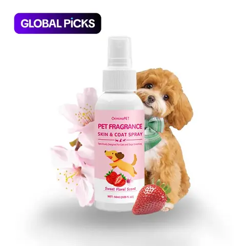 Pet Perfume Spray Sweet Floral Scent 50ML Travel Size, Essential Pet Fragrance Mist, Ideal for Daily Use & Travel Supplies #GLOBAL PICKS