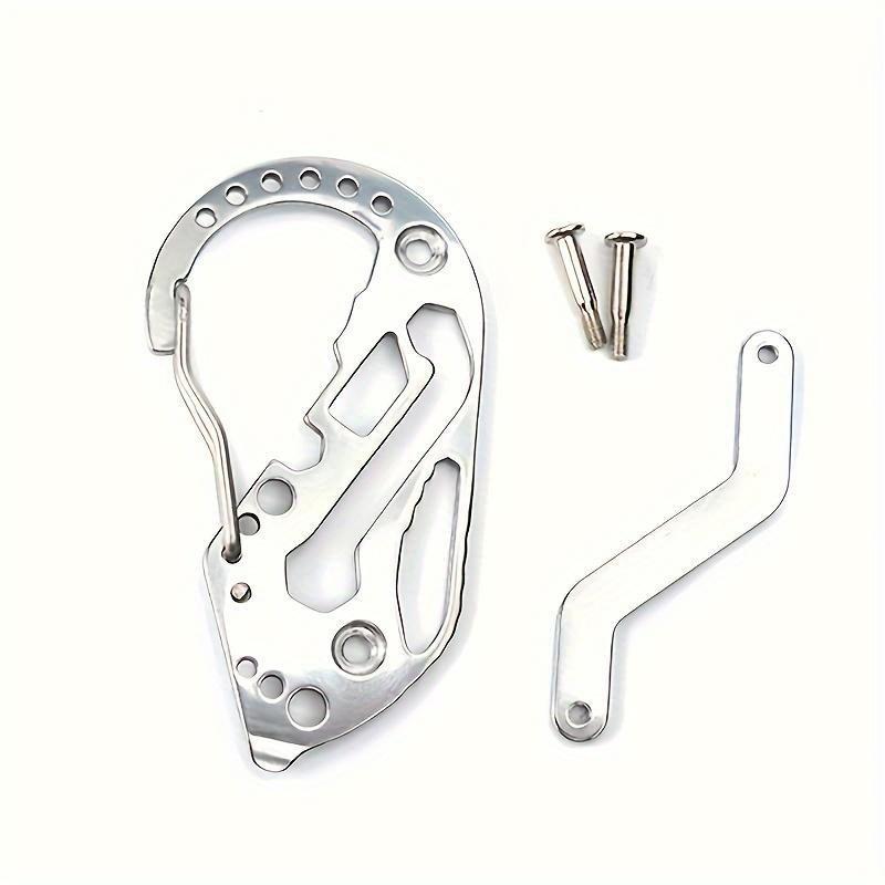 Stainless steel multi-function keychain with screwdriver and bottle opener, ideal for camping equipment, ideal for outdoor daily carry