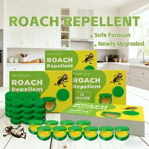 Roach Repellent Kit, 48 Pieces Powerful Gel Effective Bait Exterminator for Indoor Multi-Surface Pest Control with Microfiber Floor Mop Summer Essentials Home Care Products Cockroach Long-Lasting Protection,summerwins